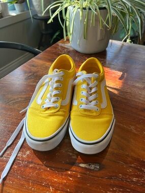 Vans Ladies Yellow Canvas Sneakers